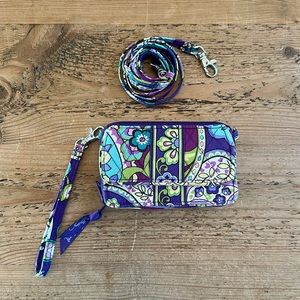 Vera Bradley Heather Pattern Wristlet Crossbody Bag
